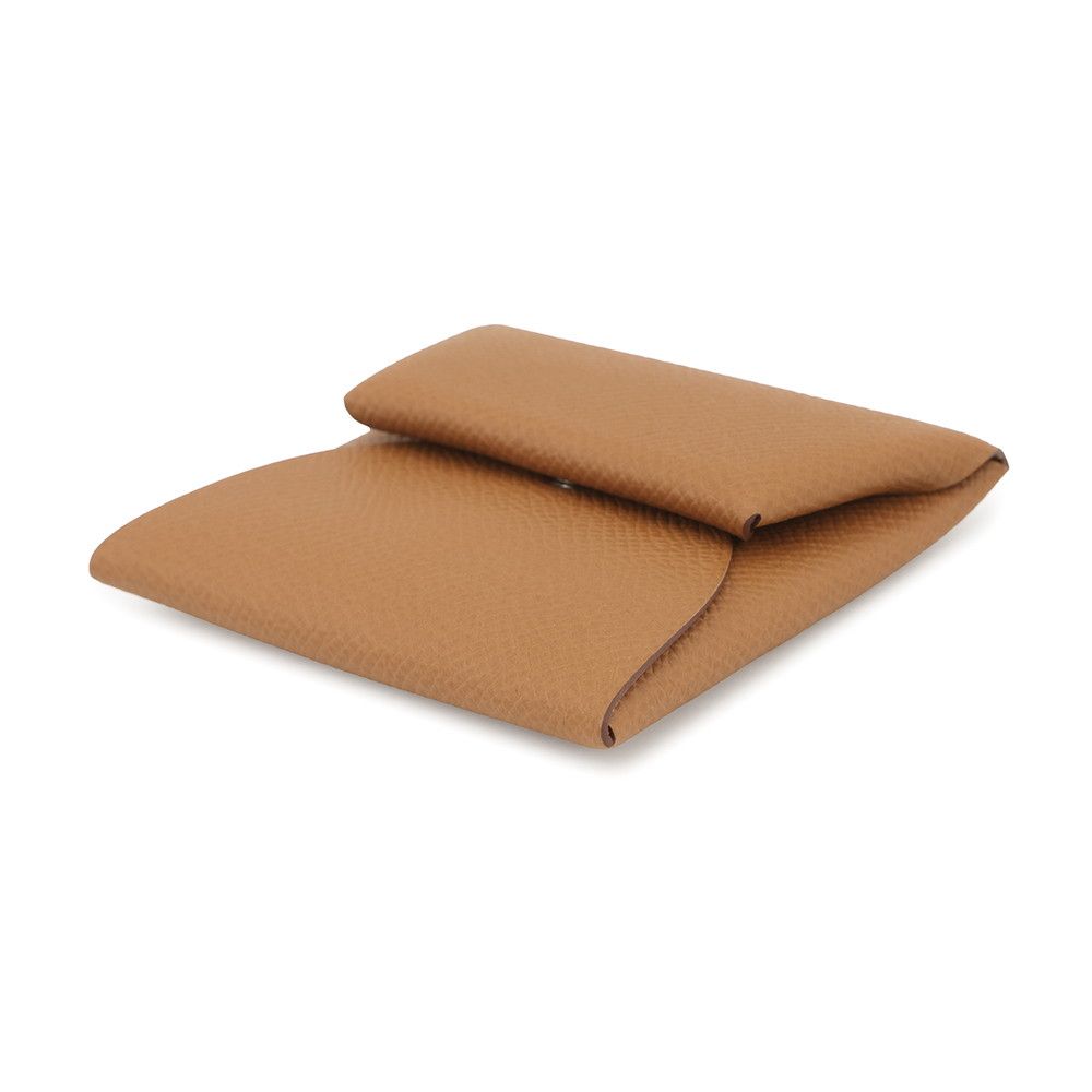 Hermes Coin Case Bastia Gold Epsom Purse Wallet — view 2