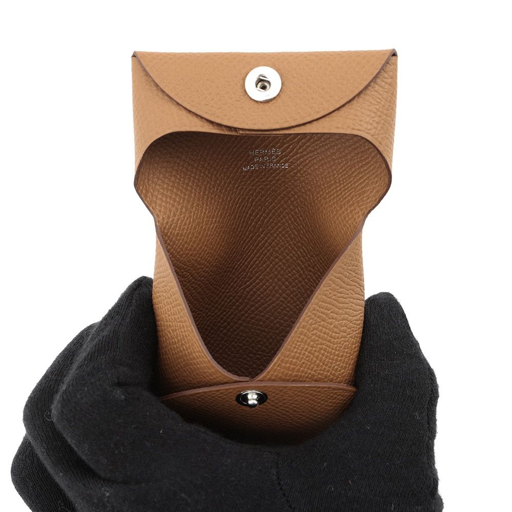 Hermes Coin Case Bastia Gold Epsom Purse Wallet — view 5