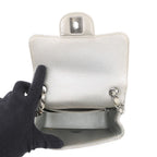 Chanel Chain Shoulder Bag Mini Quilted CC Logo Caviar Leather — view 5