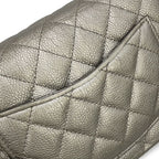Chanel Chain Shoulder Bag Mini Quilted CC Logo Caviar Leather — view 8