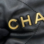 Chanel Handbag Mini CC Logo Shiny Calf Leather 2-Way Black — view 9