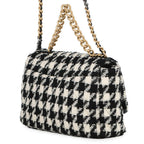 Chanel Chain Shoulder Bag Dizeneuf Maxi Tweed 2-Way White Black — view 2