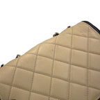 Chanel Chain Shoulder Bag Quilted CC Logo Cruise Line Lambskin — view 8