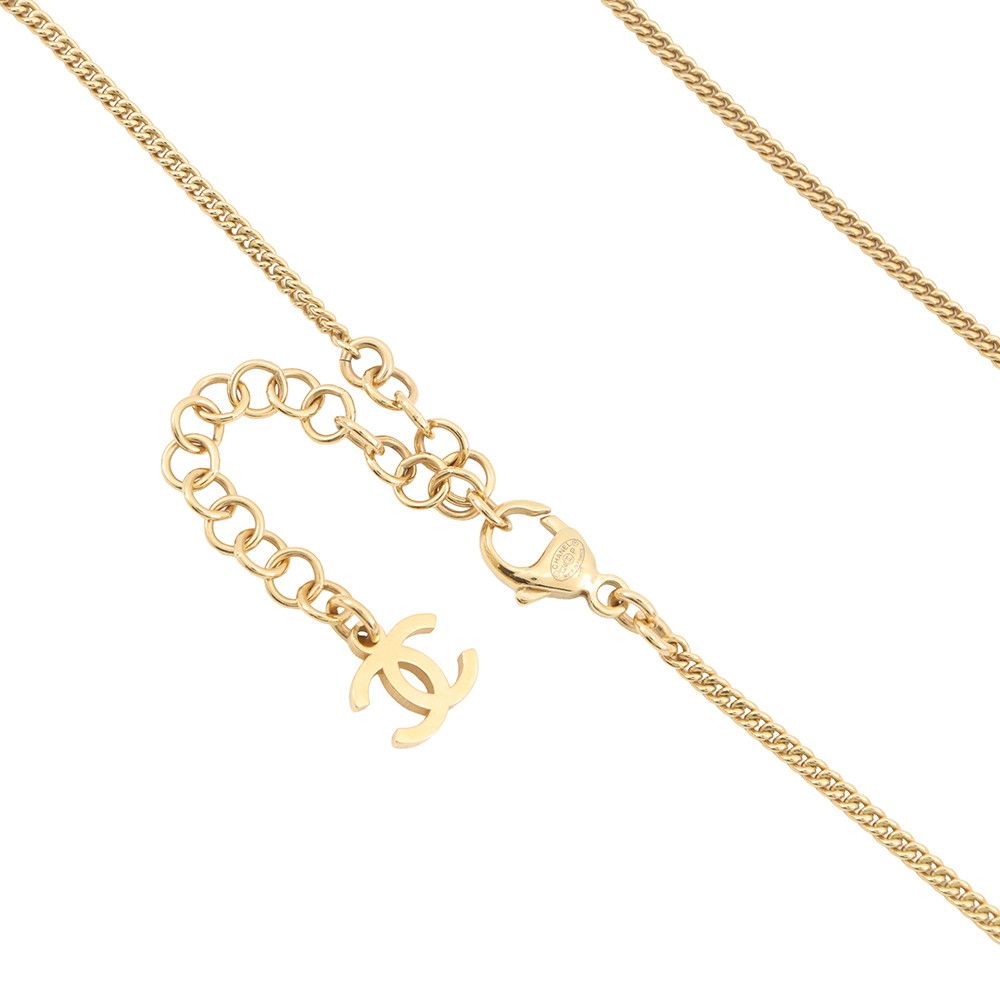 Chanel Necklace CC Logo Rhinestone — view 5