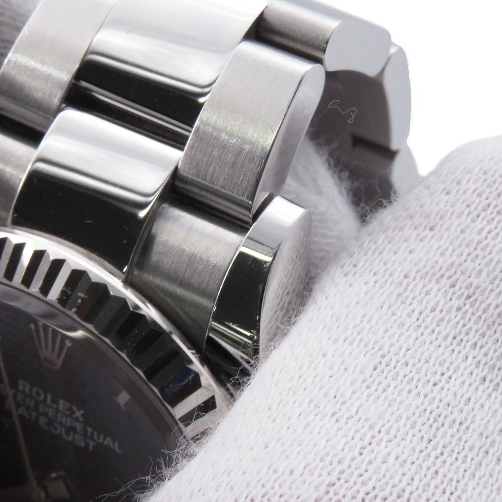 Rolex Datejust 36 SS 18k White Gold Roulette Aubergine Dial 69 Diamonds — view 5