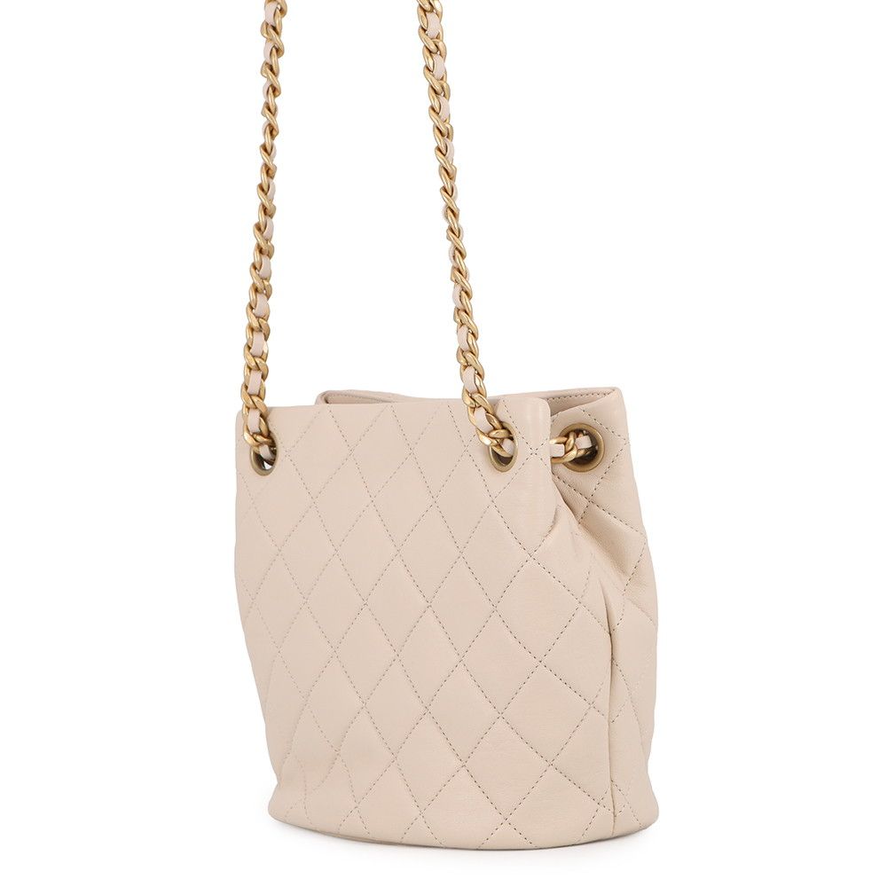 Chanel Chain Shoulder Bag Small Quilted CC Logo Lambskin 2-Way — view 2