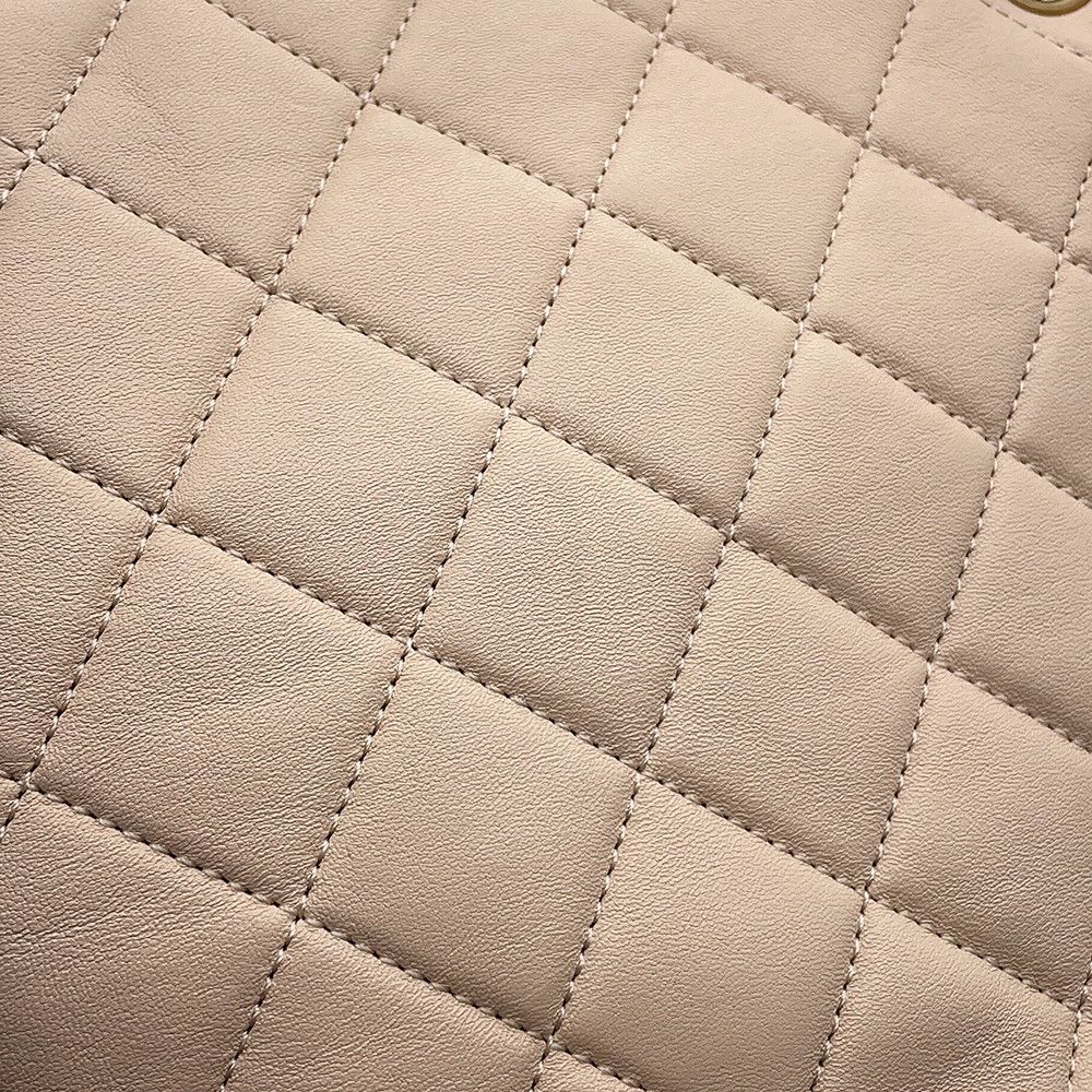 Chanel Chain Shoulder Bag Small Quilted CC Logo Lambskin 2-Way — view 8