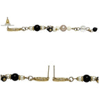 Chanel Swing Earrings Gold Black White Multicolor — view 2