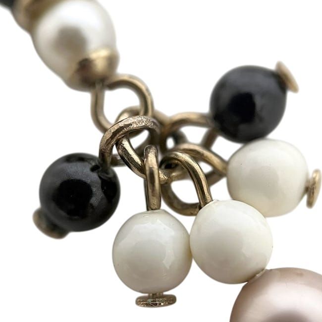 Chanel Swing Earrings Gold Black White Multicolor — view 6