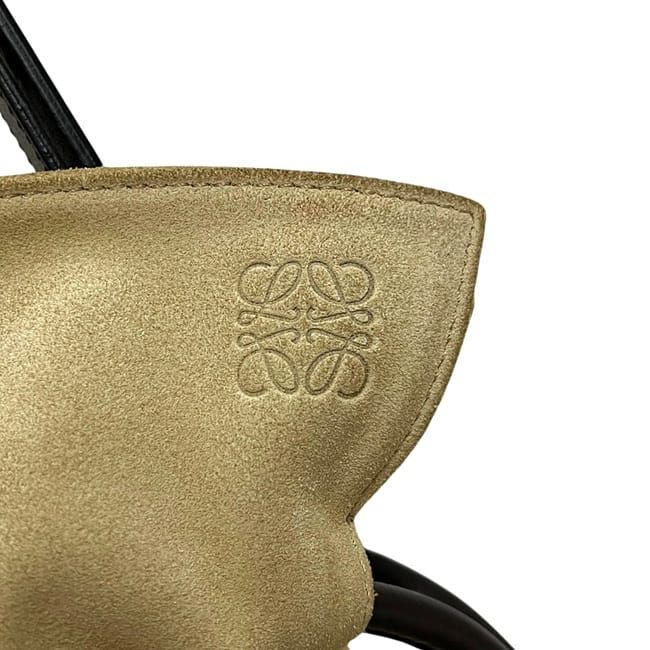Loewe 2-Way Drawstring Bag Flamenco Knot Beige Dark Brown — view 5