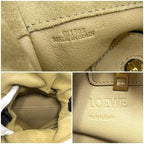 Loewe 2-Way Drawstring Bag Flamenco Knot Beige Dark Brown — view 3