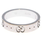 Gucci Icon Interlocking 18k WG Slim Ring White Gold — view 2