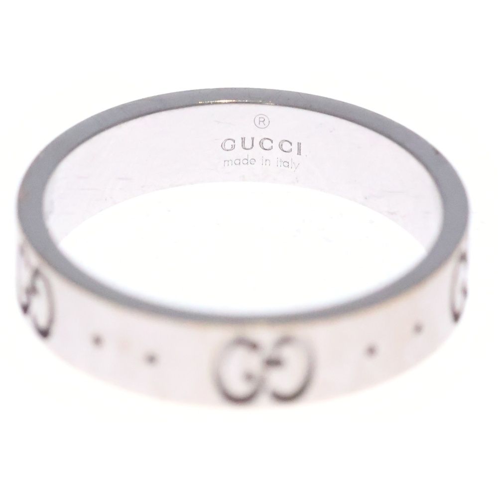 Gucci Icon Interlocking 18k WG Slim Ring White Gold — view 5