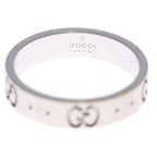 Gucci Icon Interlocking 18k WG Slim Ring White Gold — view 5
