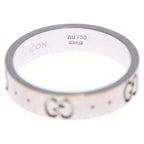 Gucci Icon Interlocking 18k WG Slim Ring White Gold — view 6