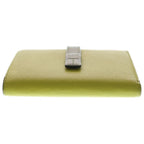 Loewe Vertical Wallet Compact Bifold Coin Case Green Khaki Leather Gold — view 3