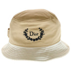 Dior Logo Embroidery Canvas Bucket Hat Beige — view 4
