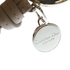 Dior Oblique Leather Key Holder Bag Charm Grey Silver — view 6