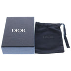 Dior Oblique Leather Key Holder Bag Charm Grey Silver — view 7