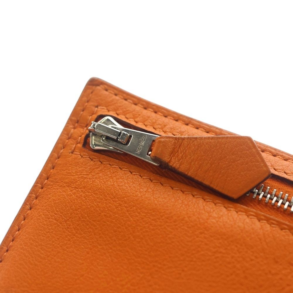 Hermes Zipzap Compact Wallet Orange — view 5