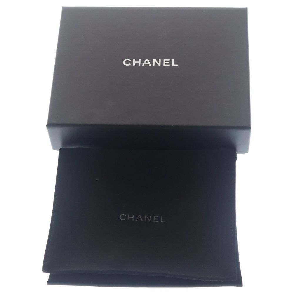 Chanel Quilted Classic Small Flap Wallet Compact Trifold Coin Case Black Caviar — view 6