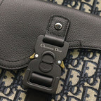 Dior Saddle Oblique Kujagaard Zip Leather Backpack Black Gray — view 5
