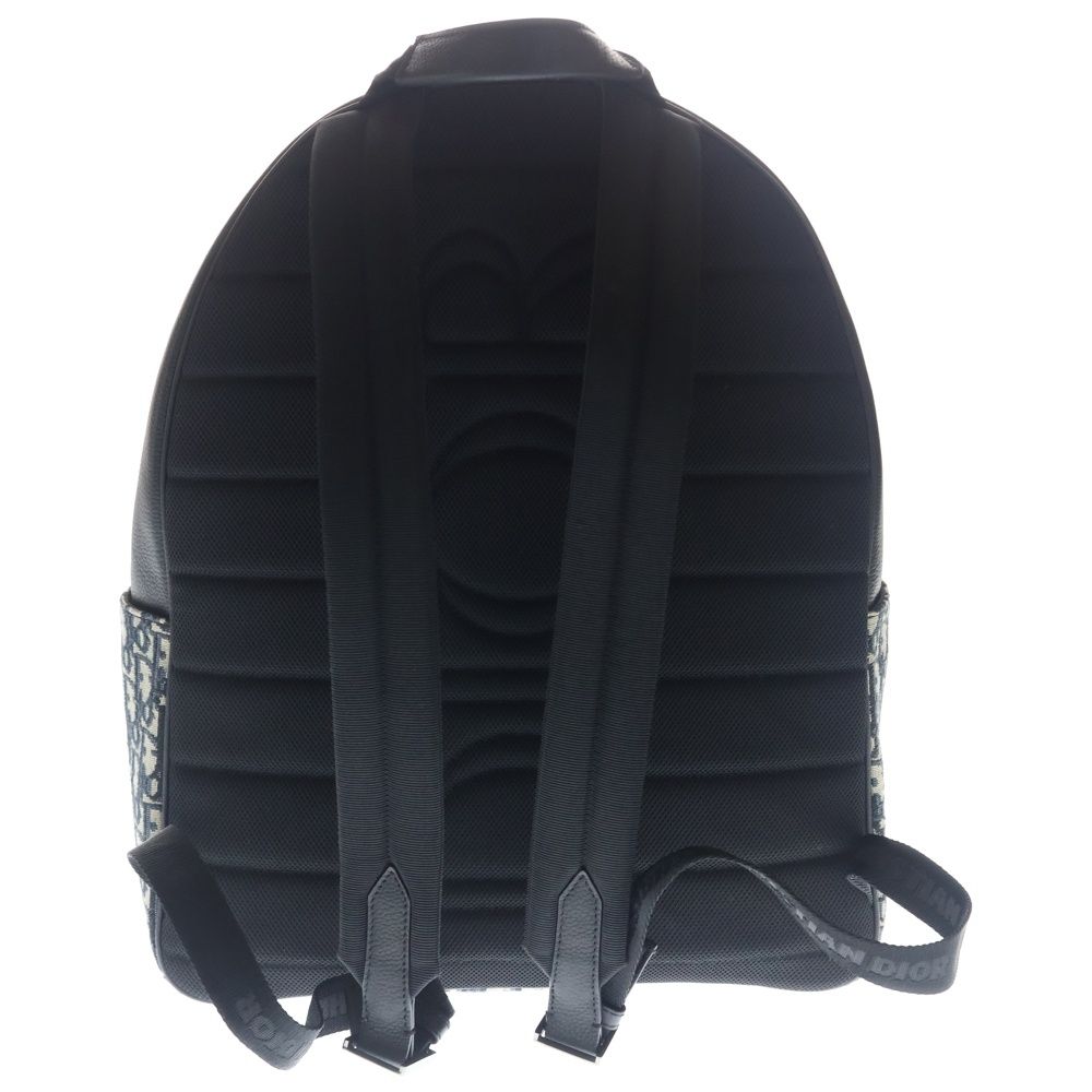 Dior Saddle Oblique Kujagaard Zip Leather Backpack Black Gray — view 2