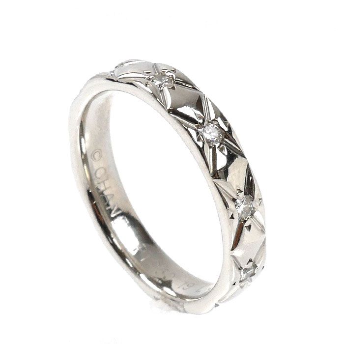 Chanel Quilted Full Diamond Ring 50 — view 2