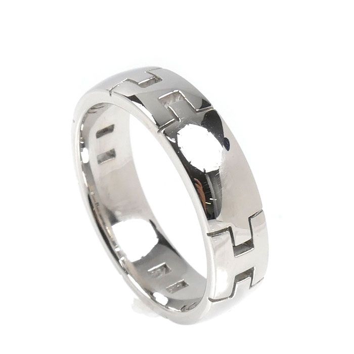 Hermes 18k White Gold Hera Cles Ring — view 2