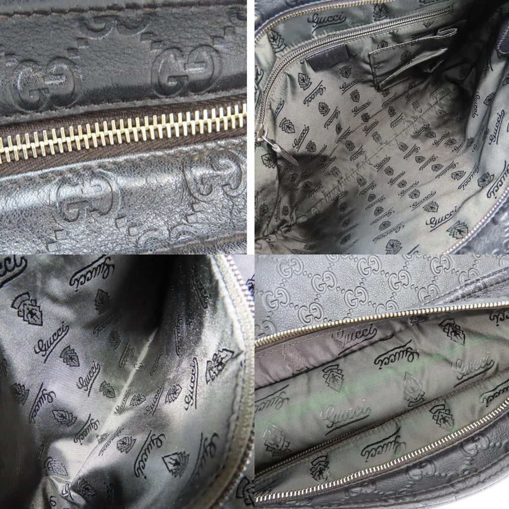 Gucci Shoulder Bag Guccissima Leather Black — view 8