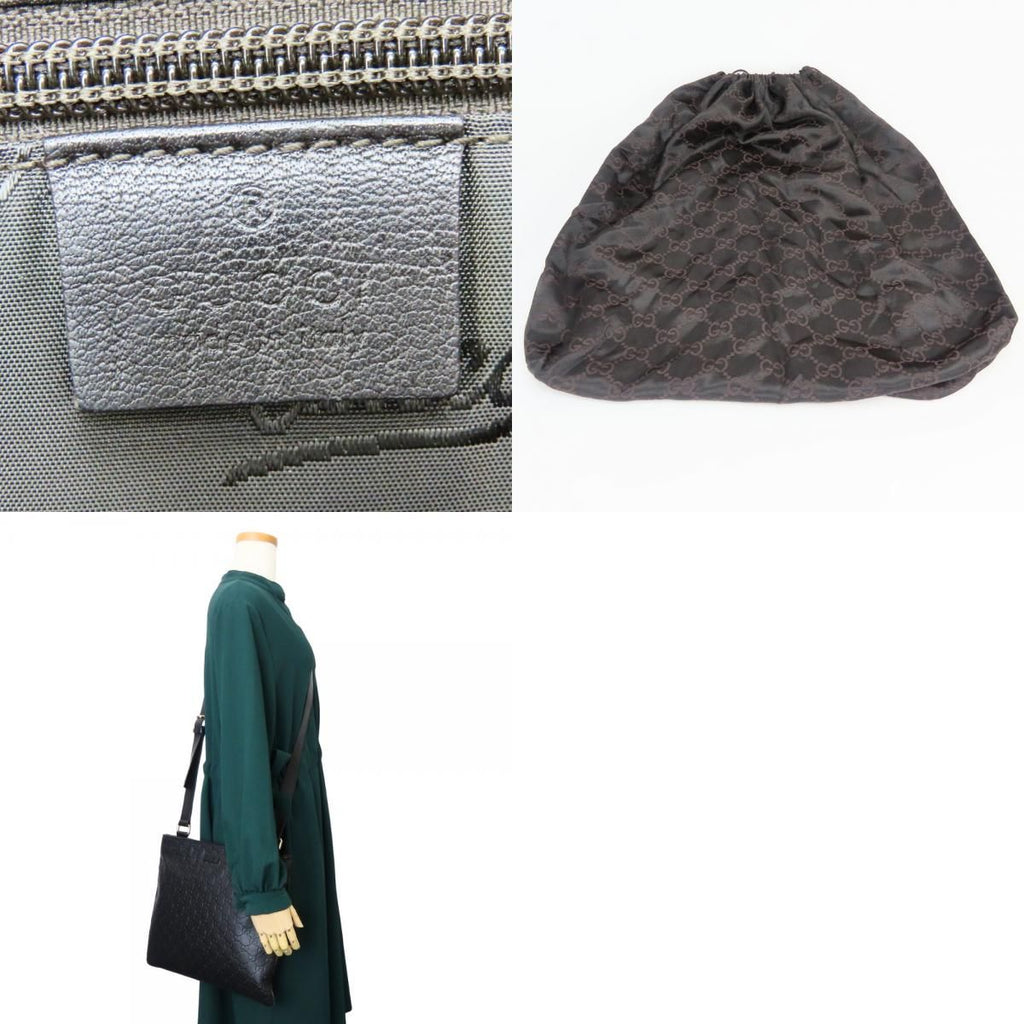 Gucci Shoulder Bag Guccissima Leather Black — view 9