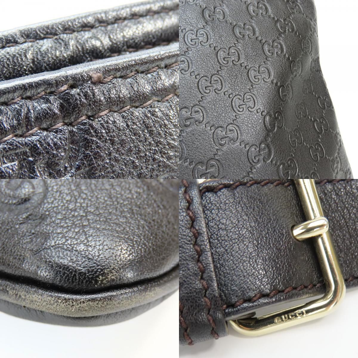 Gucci Shoulder Bag Guccissima Leather Black — view 6