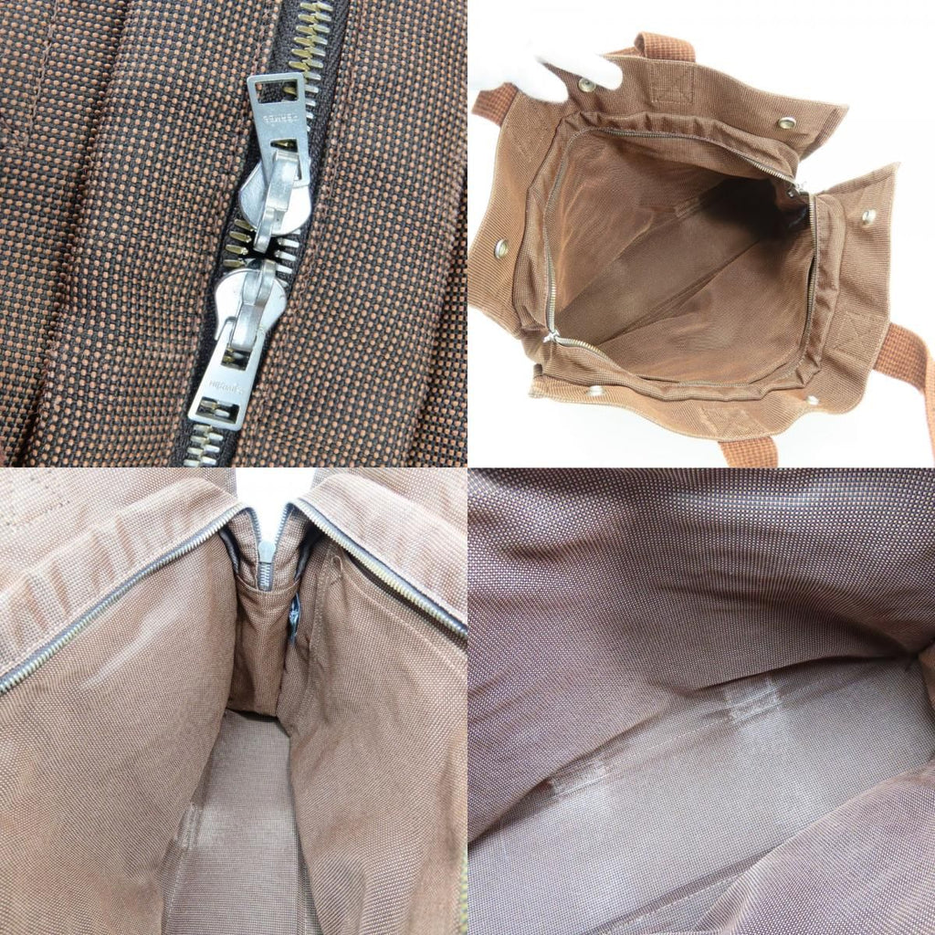Hermes Tote Her Line MM Polyester Polyamide Brown Vintage — view 7