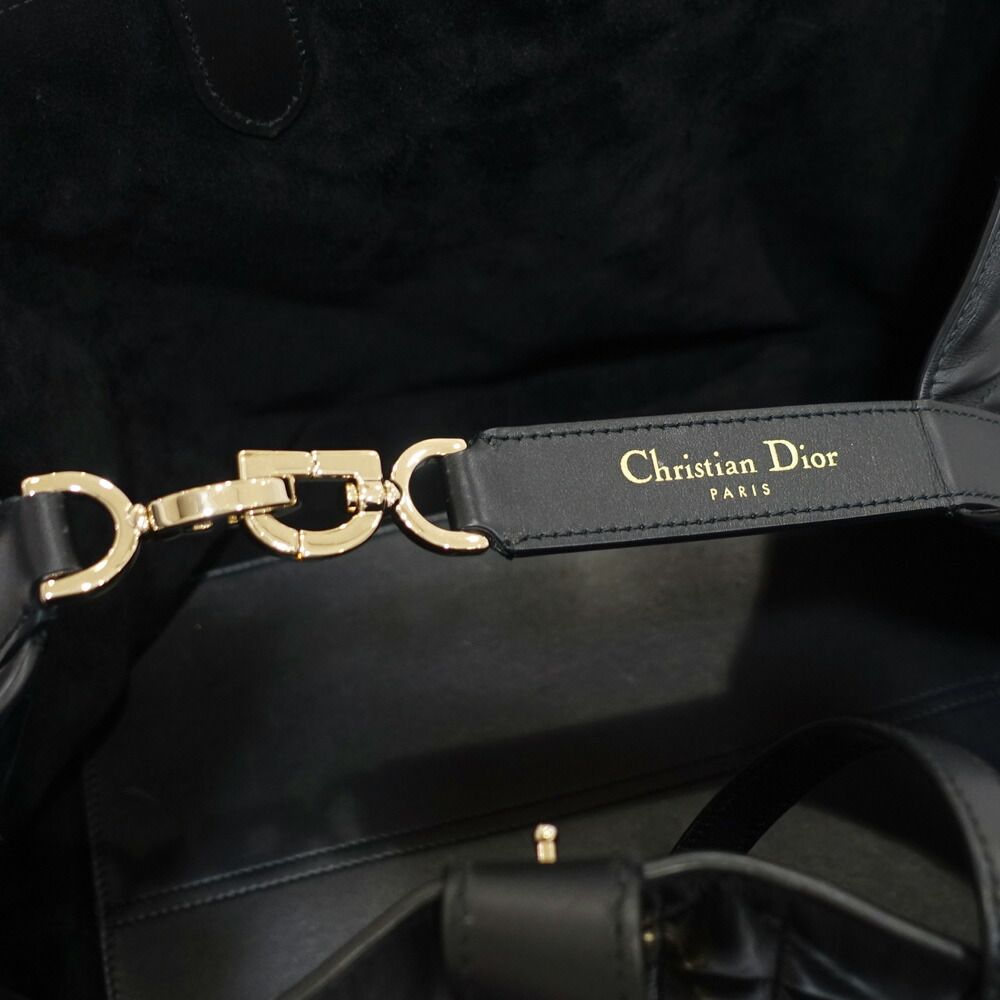 Dior Toujour Large Tote Macro Cannage Leather Black Gold — view 6