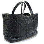 Dior Toujour Large Tote Macro Cannage Leather Black Gold — view 2