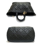Dior Toujour Large Tote Macro Cannage Leather Black Gold — view 3
