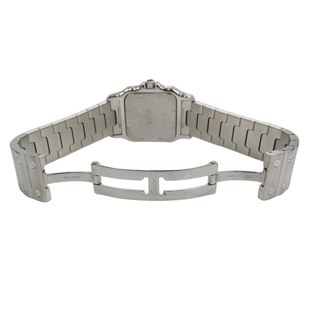 Cartier Watch Santos Galbe LM Date Quartz Stainless Steel Silver Ivory Polished — view 4
