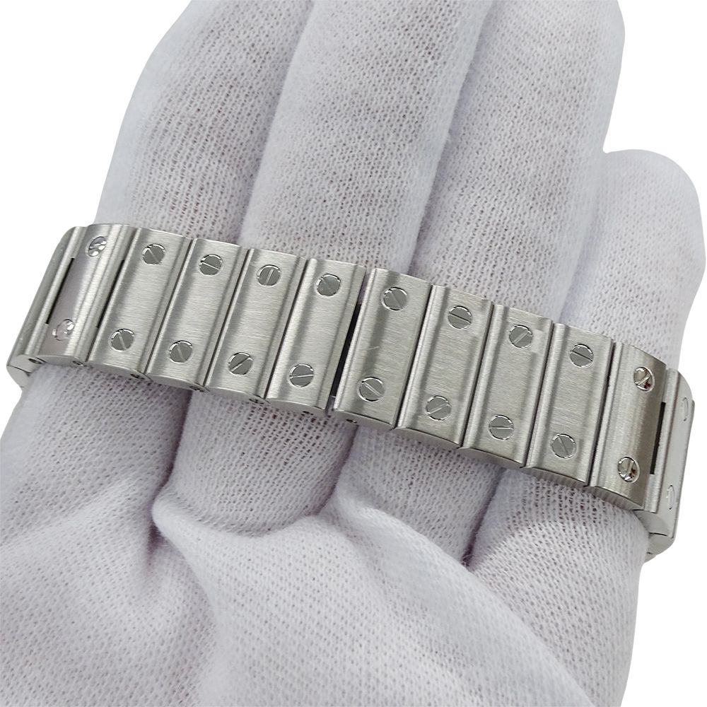 Cartier Watch Santos Galbe LM Date Quartz Stainless Steel Silver Ivory Polished — view 5