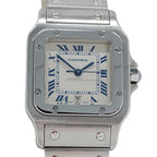 Cartier Watch Santos Galbe LM Date Quartz Stainless Steel Silver Ivory Polished — view 2