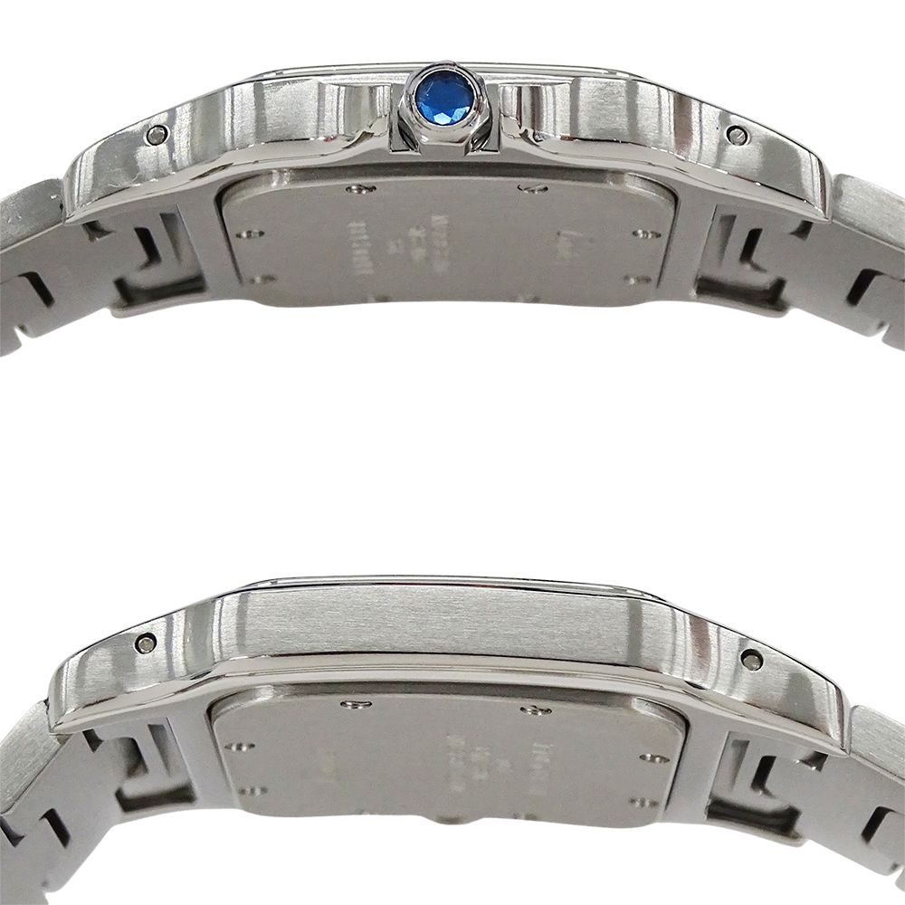 Cartier Watch Santos Galbe LM Date Quartz Stainless Steel Silver Ivory Polished — view 3