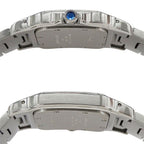 Cartier Watch Santos Galbe LM Date Quartz Stainless Steel Silver Ivory Polished — view 3