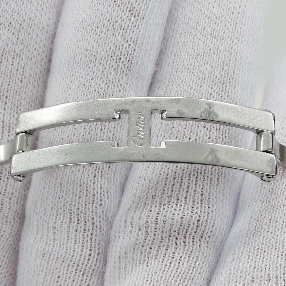 Cartier Watch Santos Galbe LM Date Quartz Stainless Steel Silver Ivory Polished — view 9