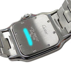 Cartier Watch Santos Galbe LM Date Quartz Stainless Steel Silver Ivory Polished — view 6