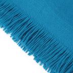 Hermes Cashmere Silk New Libris Shawl Blue Scarf — view 3