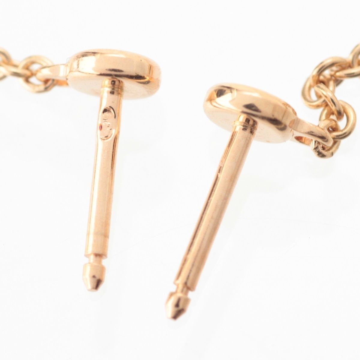 Hermes Chaine D'ancre 750 Pink Gold Mini Punk Earrings — view 8