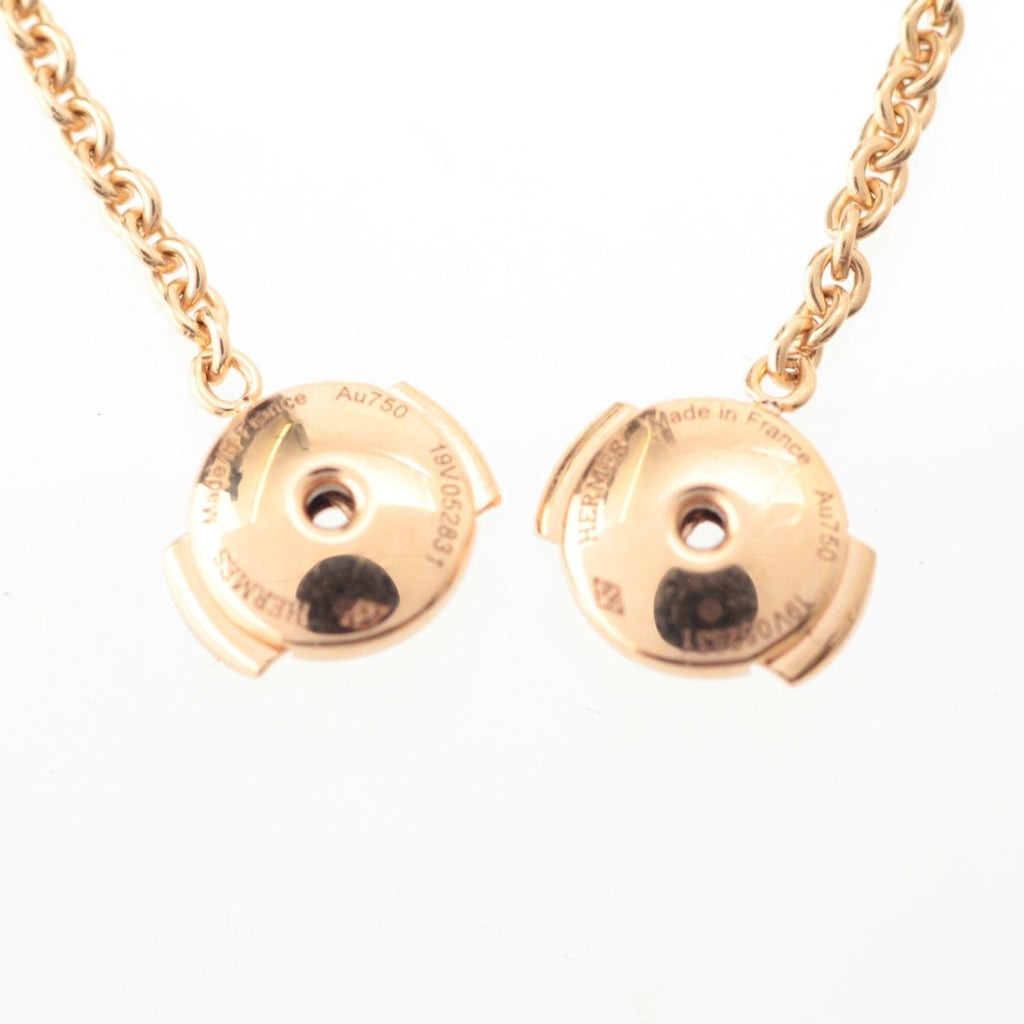 Hermes Chaine D'ancre 750 Pink Gold Mini Punk Earrings — view 9