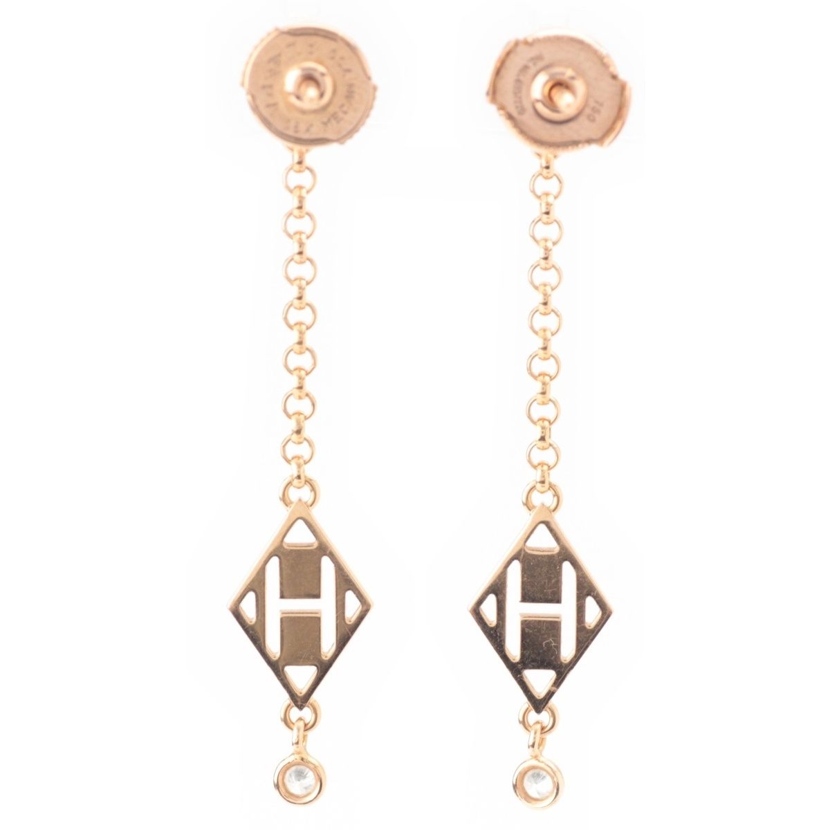 Hermes Libris Diamond Earrings 750 Gambard — view 2