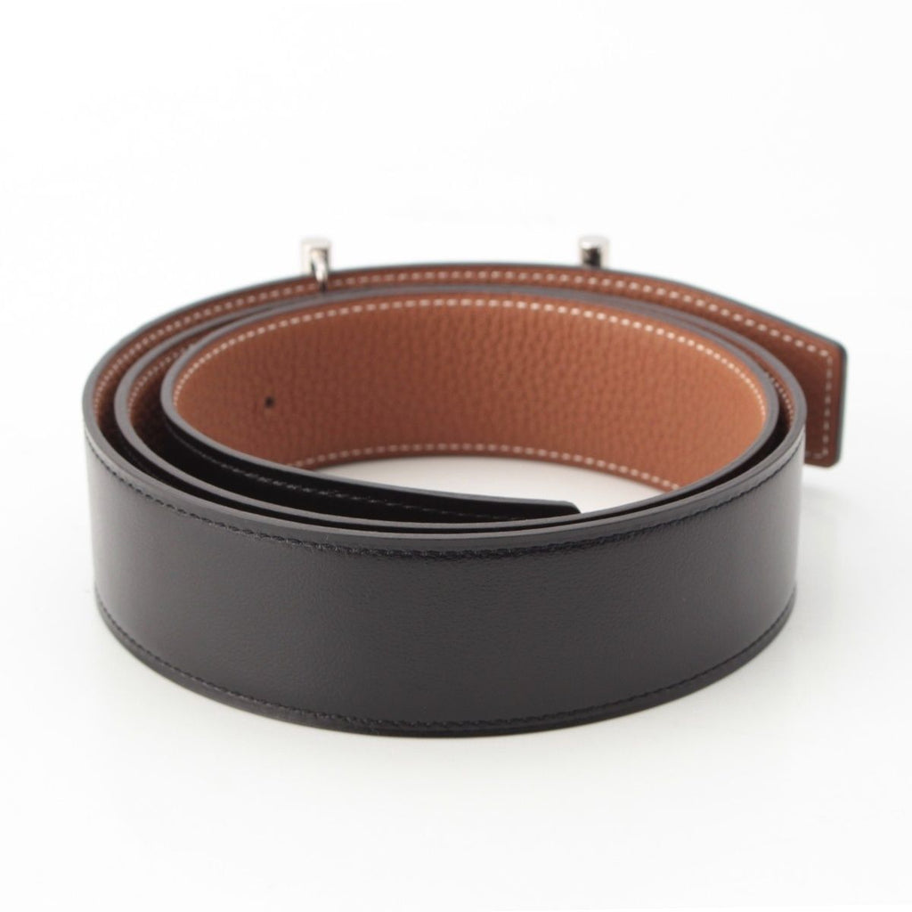 Hermes Box Calf Togo Hd'ancre Reversible 38 Belt Black Gold 90 — view 2