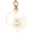 Chanel CC Logo Pearl Rhinestone Earrings Gold Black — view 4