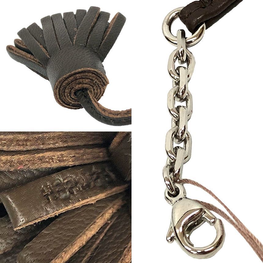 Hermes Carmenchita Pom 20 Brown Bookmark Bookmarker New — view 3